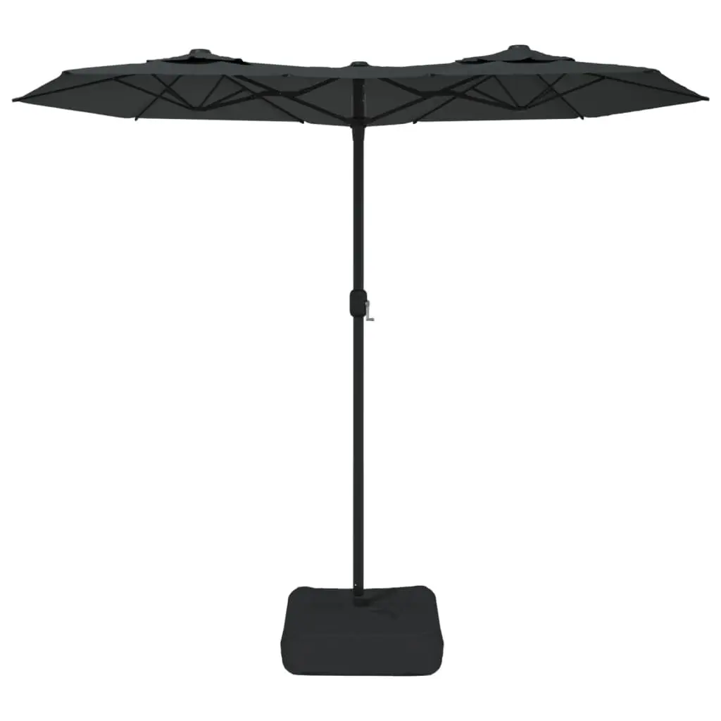 Double-Head Garden Parasol UV Protection 316x145cm Anthracite