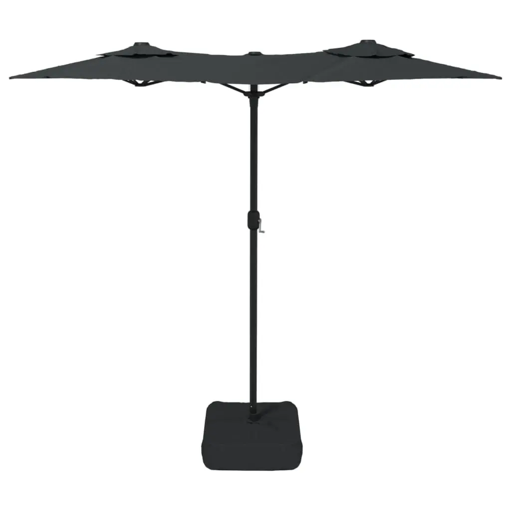 Double-Head Garden Parasol UV Protection 316x145cm Anthracite