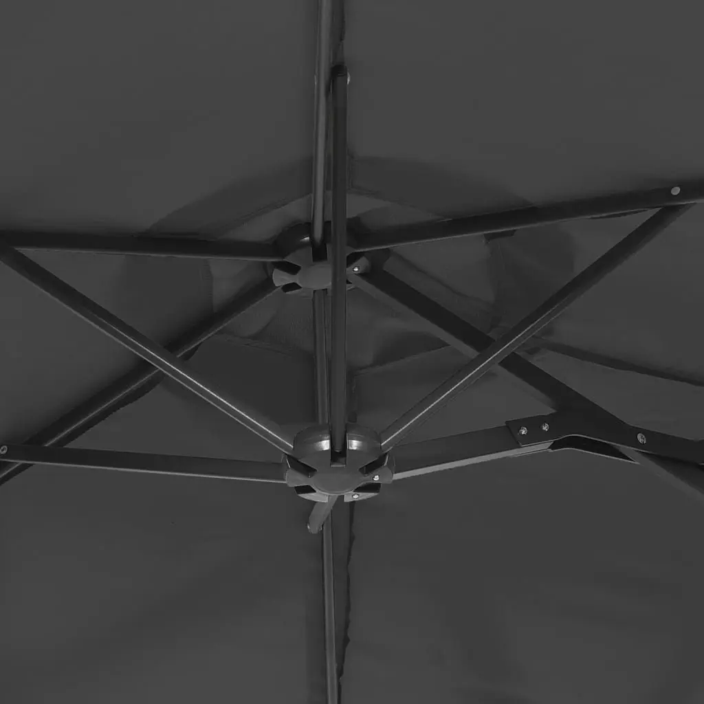 Double-Head Garden Parasol UV Protection 316x145cm Anthracite