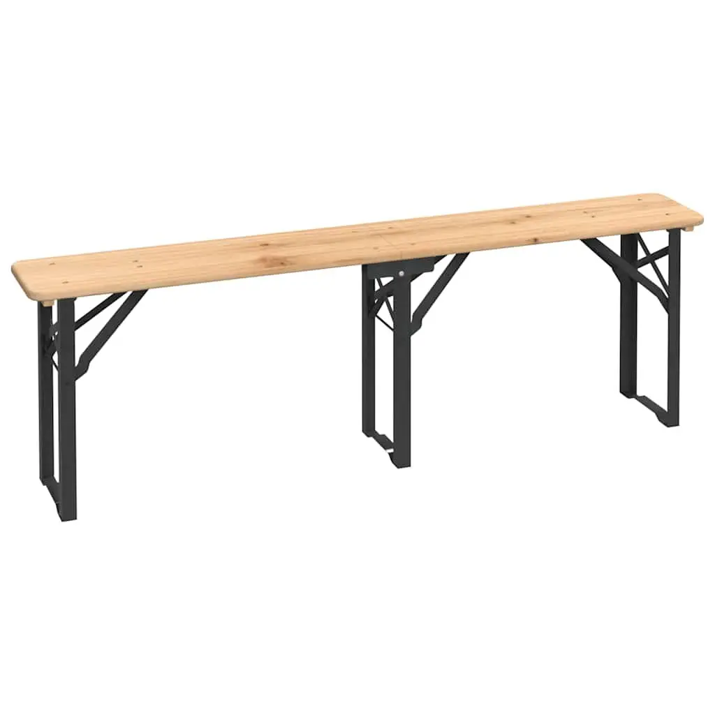 3 Piece Folding Beer Table Set Outdoor Camping Picnic Brown