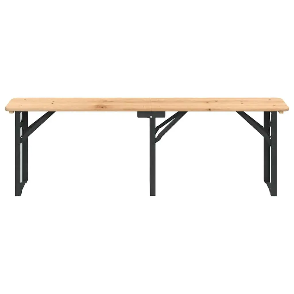 3 Piece Folding Beer Table Set Outdoor Camping Picnic Brown