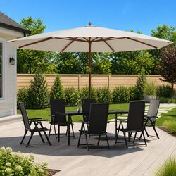 Reliable Garden Parasol with UV Protection and Easy Setup