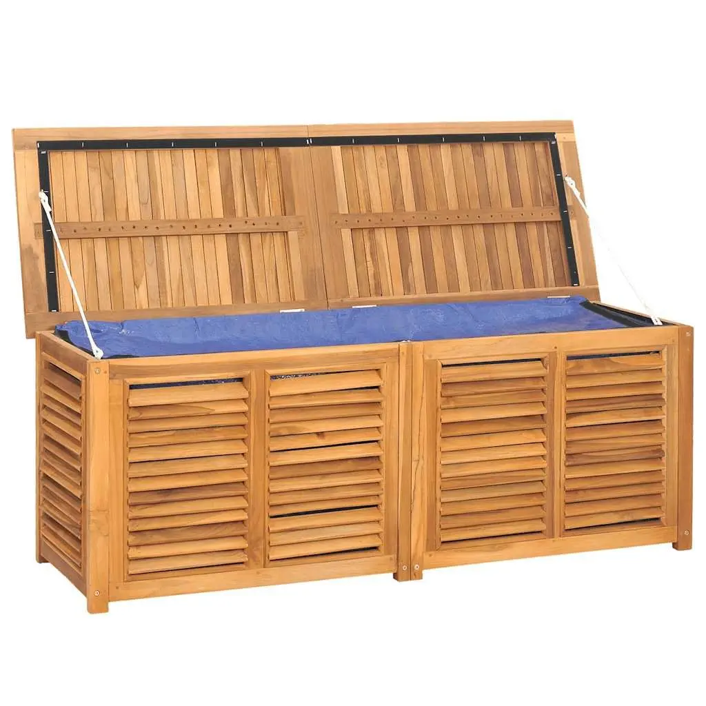Garden Storage Box Outdoor Furniture 150x50x55cm Solid Teak Wood Brown
