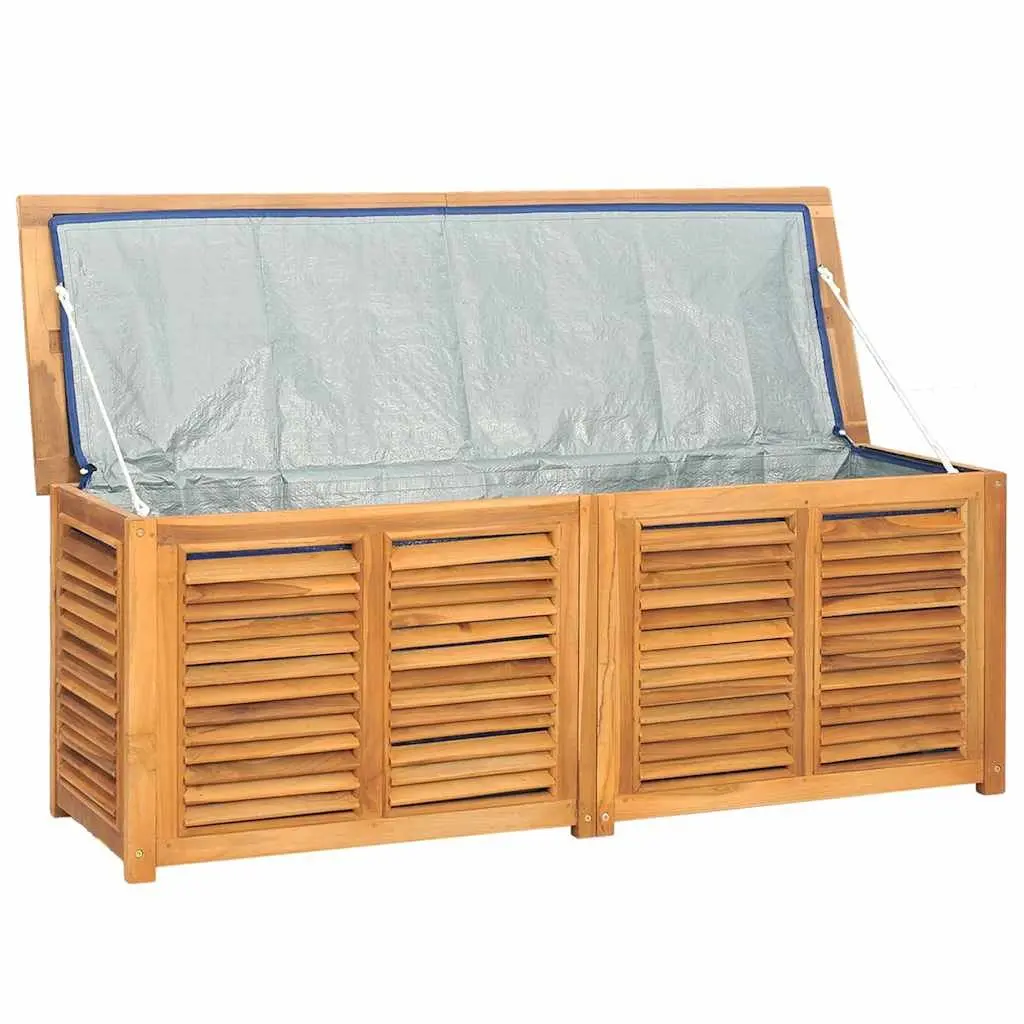 Garden Storage Box Outdoor Furniture 150x50x55cm Solid Teak Wood Brown
