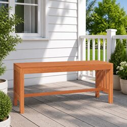 Outdoor Garden Bench 110cm Wooden Patio Seating Backyard Furniture Slatted