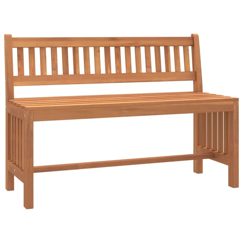 Garden Bench Outdoor Seating 110cm Solid Wood Backrest Brown