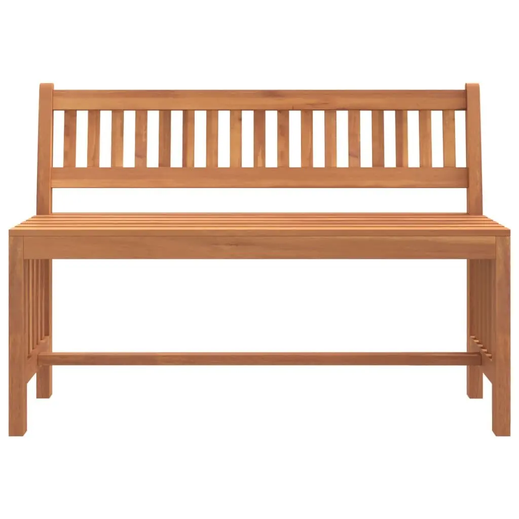 Garden Bench Outdoor Seating 110cm Solid Wood Backrest Brown