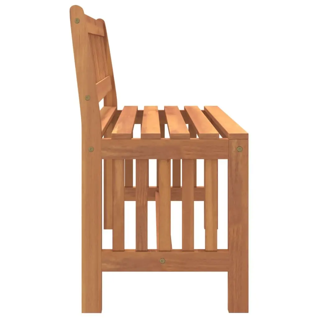Garden Bench Outdoor Seating 110cm Solid Wood Backrest Brown