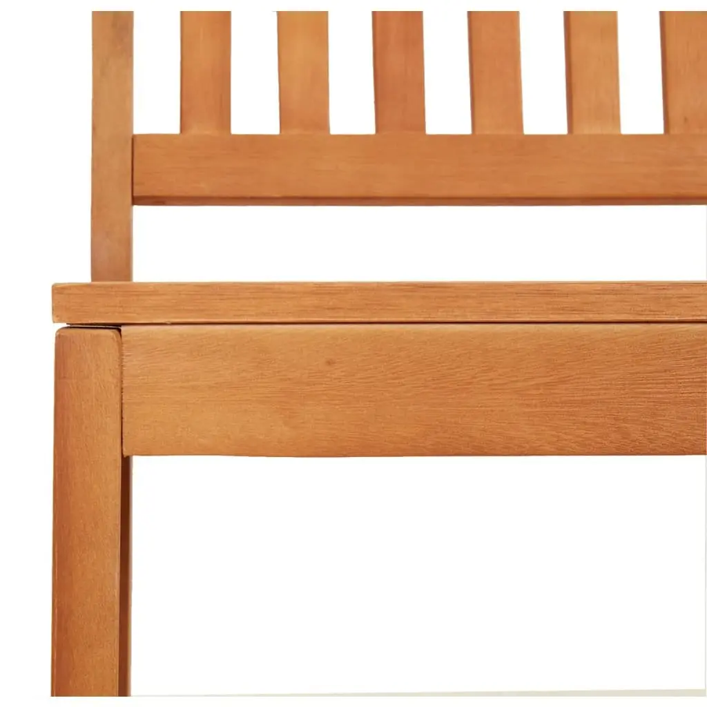 Garden Bench Outdoor Seating 110cm Solid Wood Backrest Brown