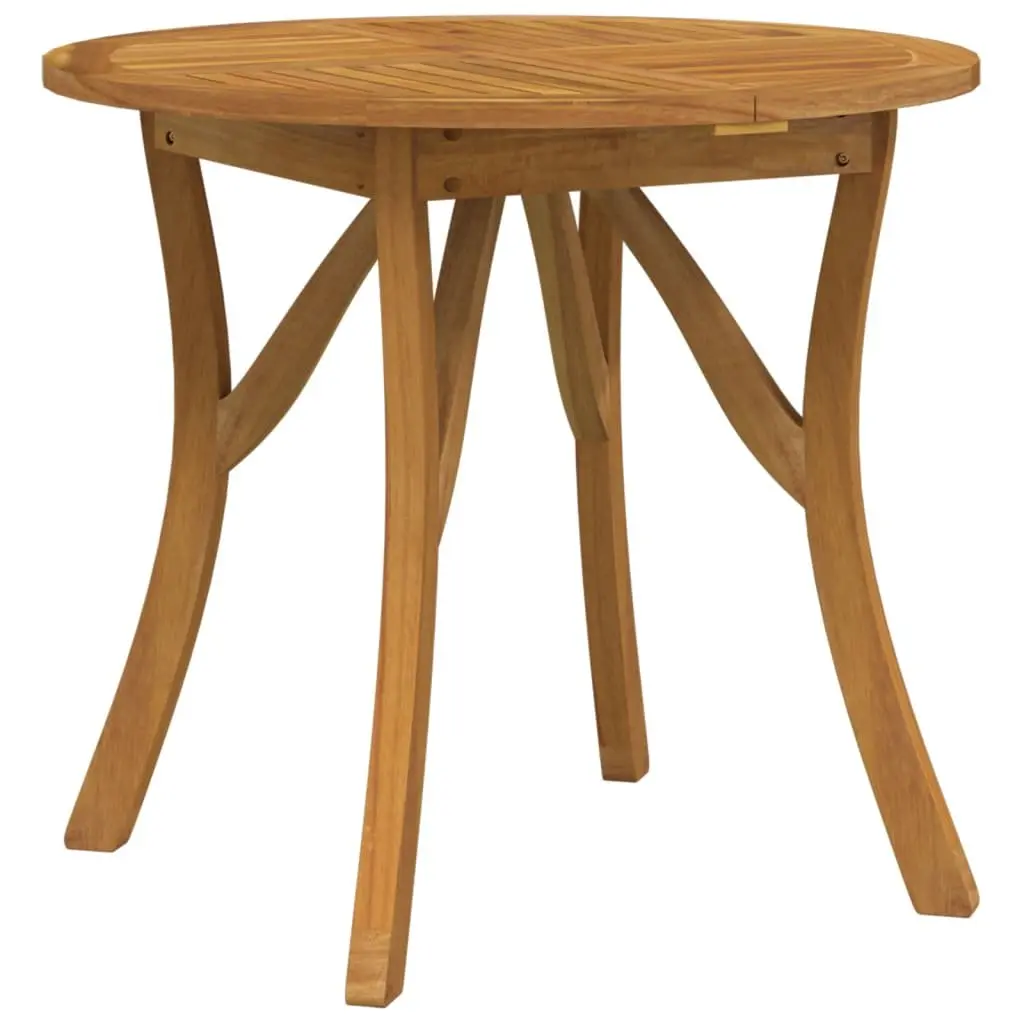 Round Garden Table Outdoor Dining Table Ø 85 cm Solid Acacia Wood Brown