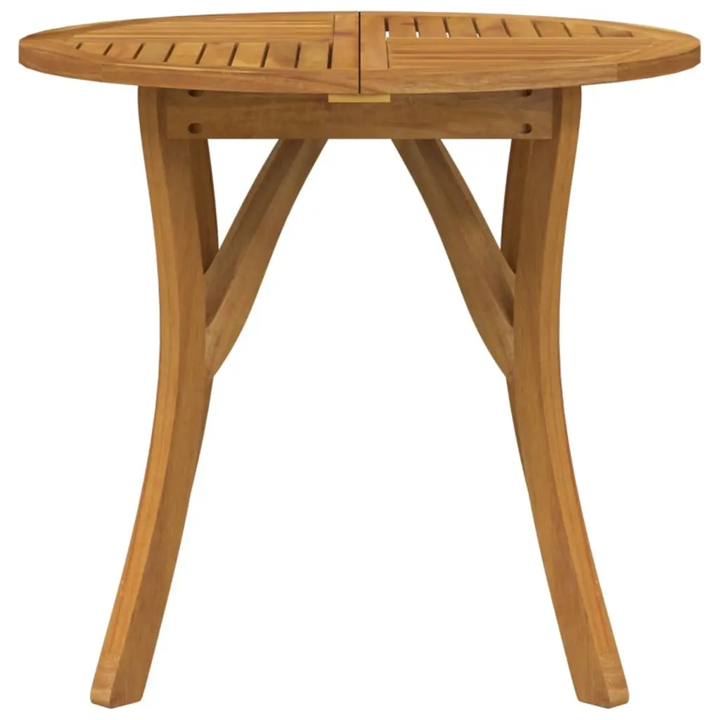 Round Garden Table Outdoor Dining Table Ø 85 cm Solid Acacia Wood Brown