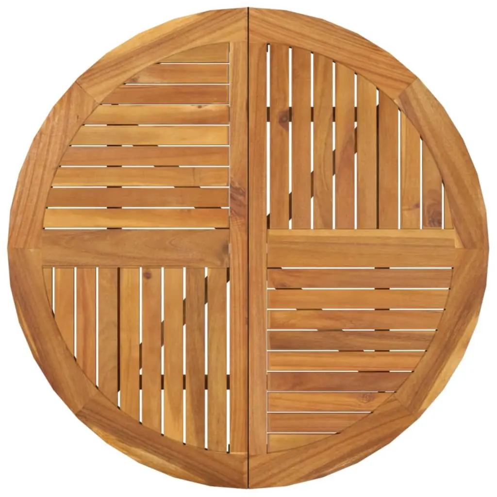 Round Garden Table Outdoor Dining Table Ø 85 cm Solid Acacia Wood Brown