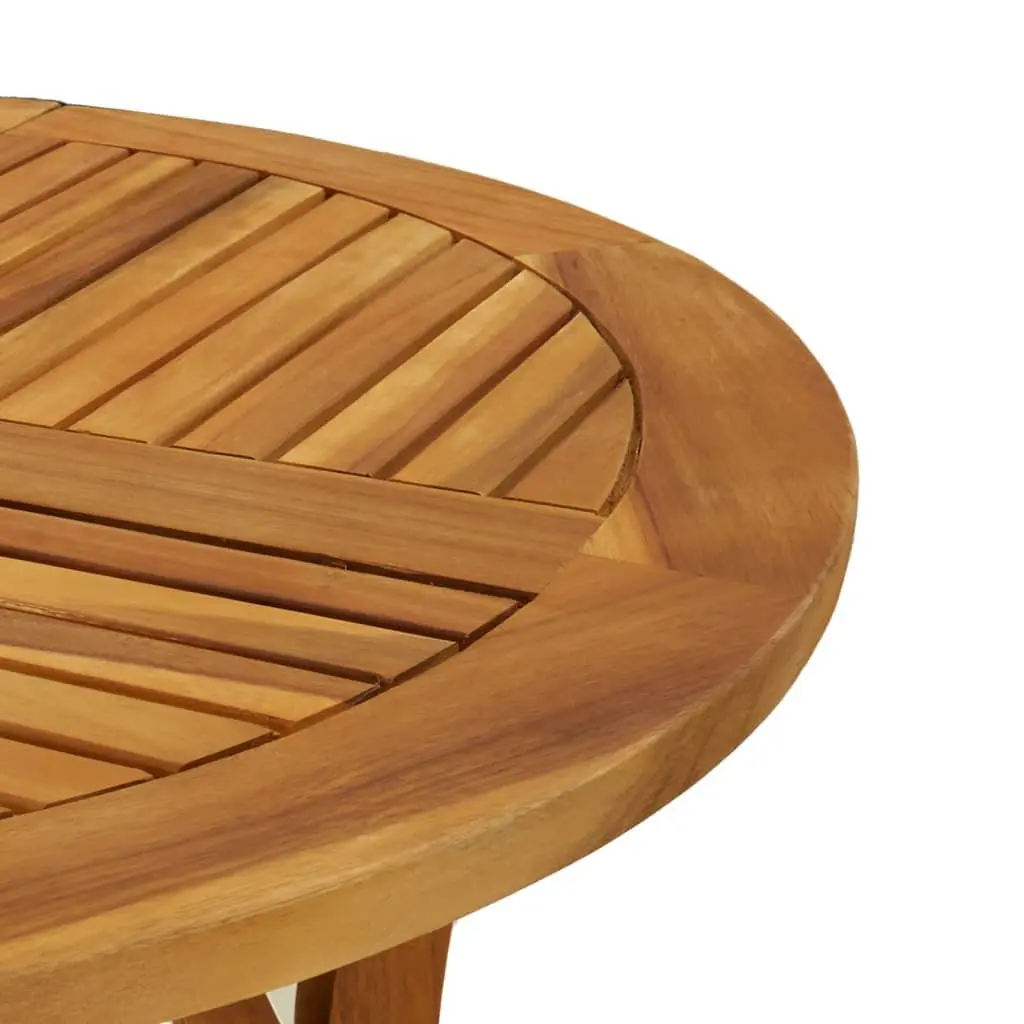 Round Garden Table Outdoor Dining Table Ø 85 cm Solid Acacia Wood Brown