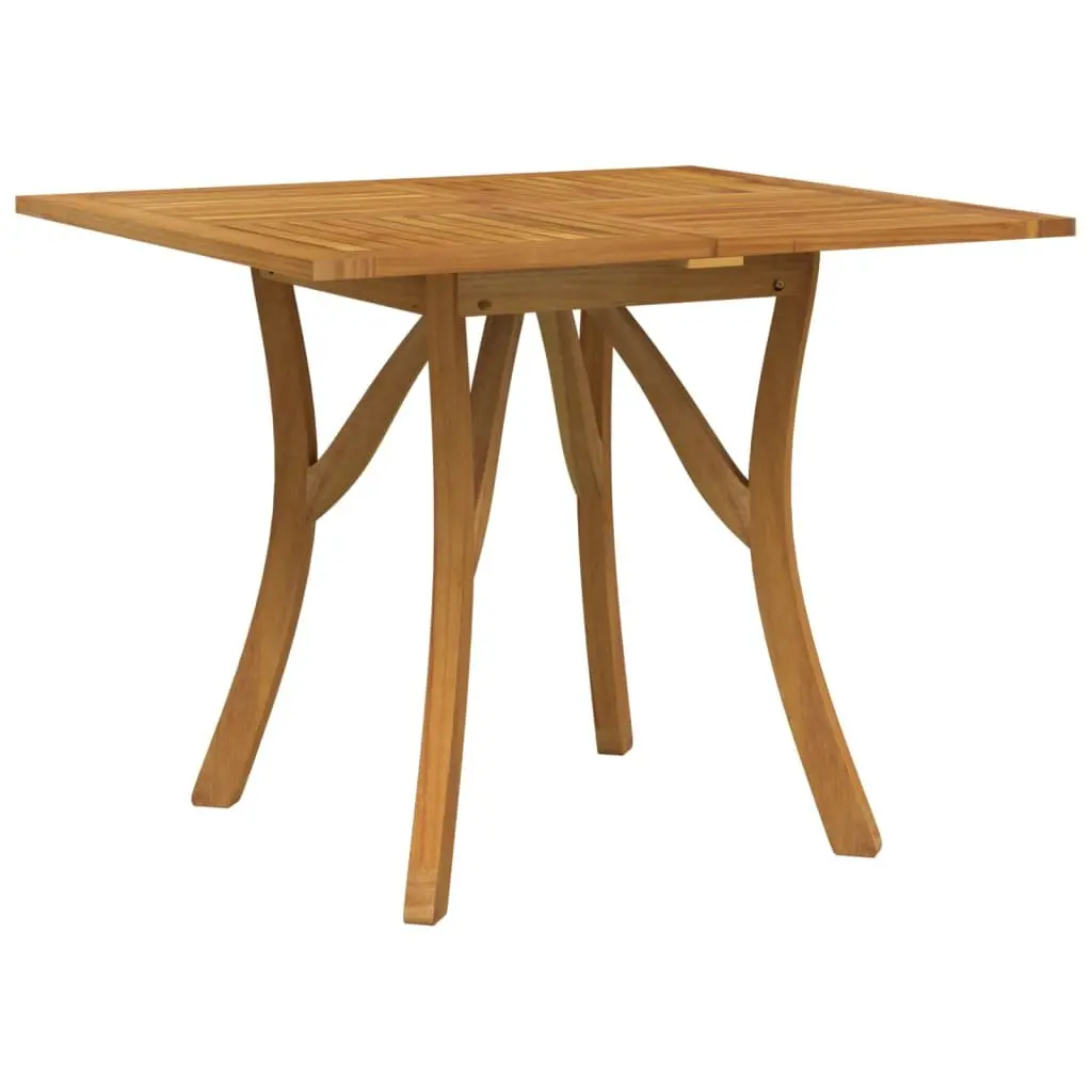 Garden Table Outdoor Dining 85x85x75 cm Solid Acacia Wood Brown Slatted