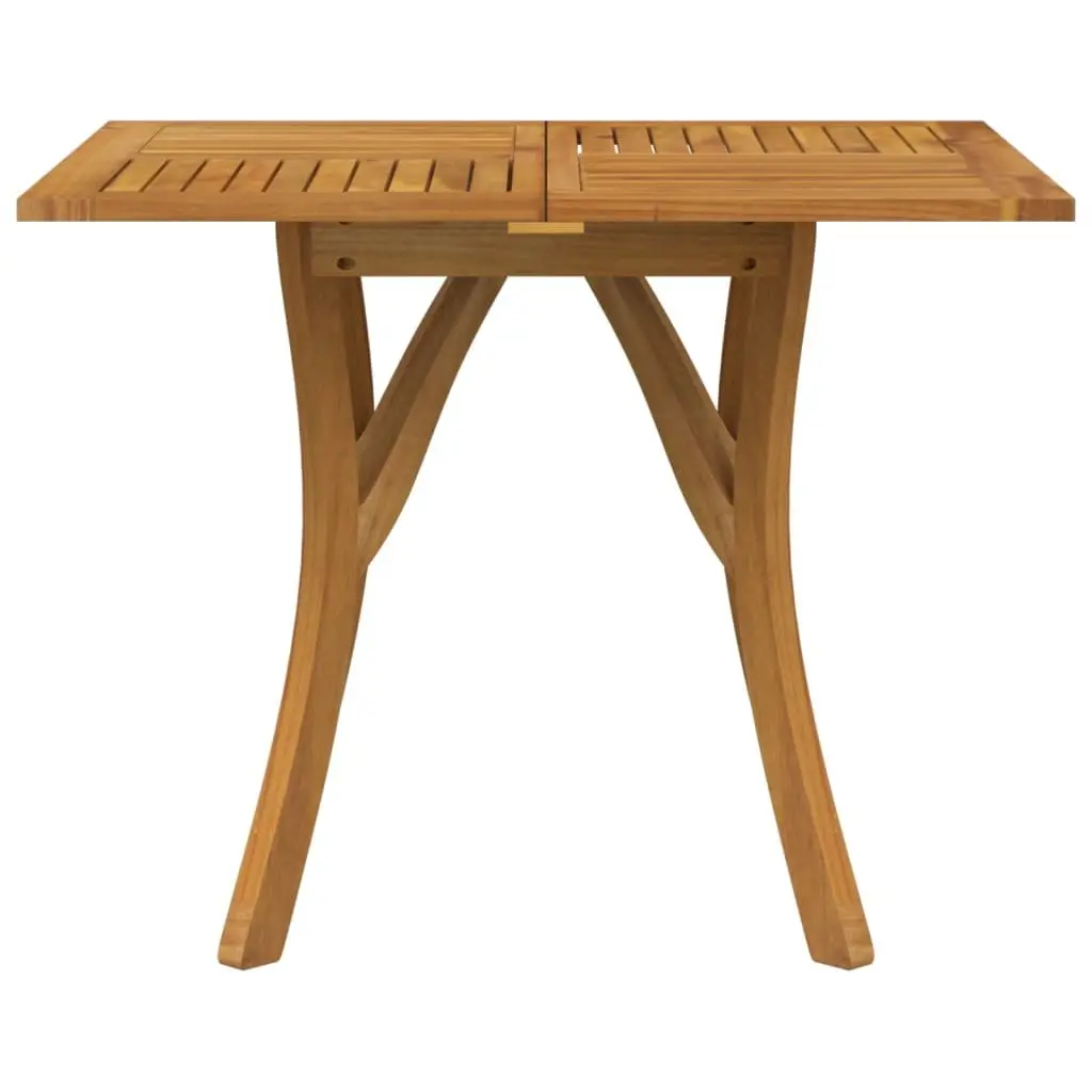 Garden Table Outdoor Dining 85x85x75 cm Solid Acacia Wood Brown Slatted