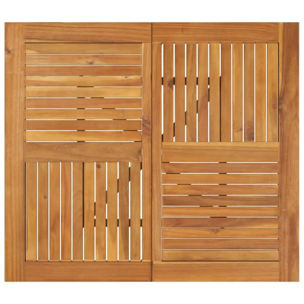 Garden Table Outdoor Dining 85x85x75 cm Solid Acacia Wood Brown Slatted