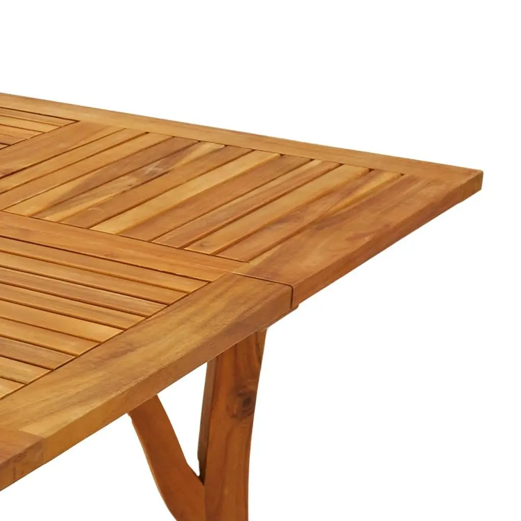 Garden Table Outdoor Dining 85x85x75 cm Solid Acacia Wood Brown Slatted