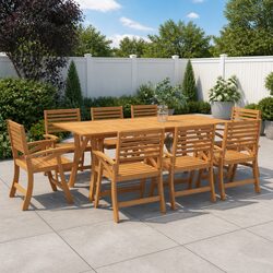 Practical Solid Acacia Garden Table 200x90x75cm