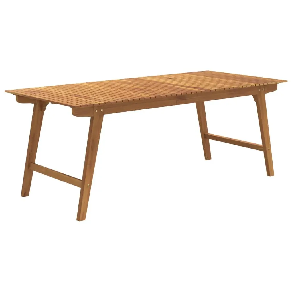 Garden Dining Table 200x90x75cm Solid Wood Acacia Outdoor Patio Furniture Brown
