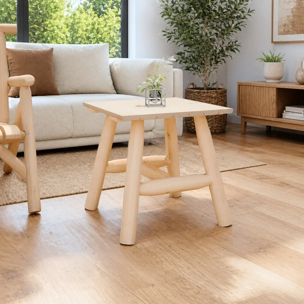 Side Table Outdoor Use 49x49x50cm Solid Wood Spruce Brown