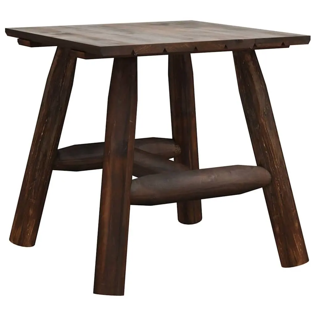Wooden Side Table Outdoor Garden Patio Accent Furniture 49x49x50 cm Brown