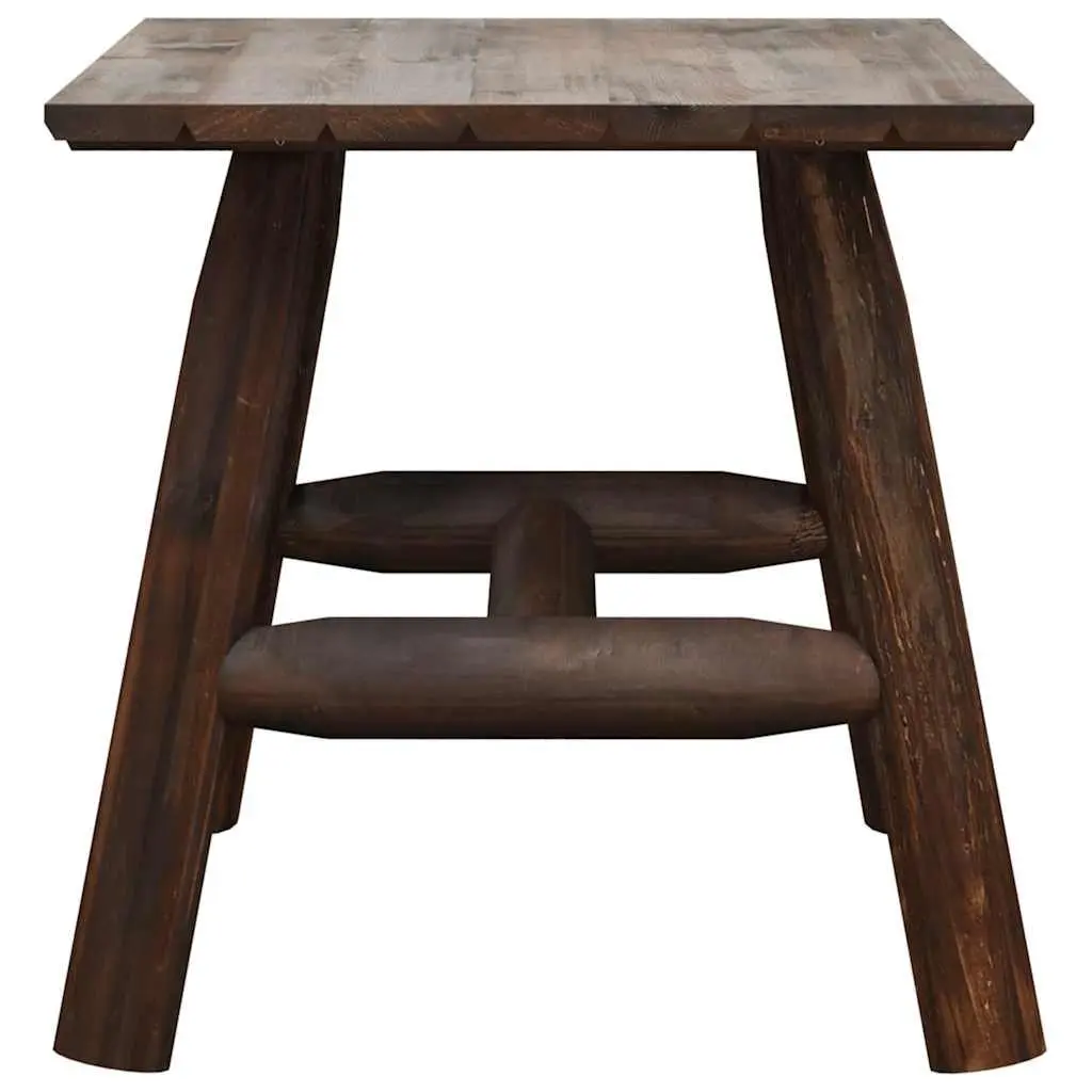 Wooden Side Table Outdoor Garden Patio Accent Furniture 49x49x50 cm Brown