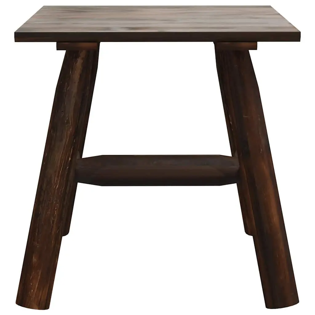 Wooden Side Table Outdoor Garden Patio Accent Furniture 49x49x50 cm Brown