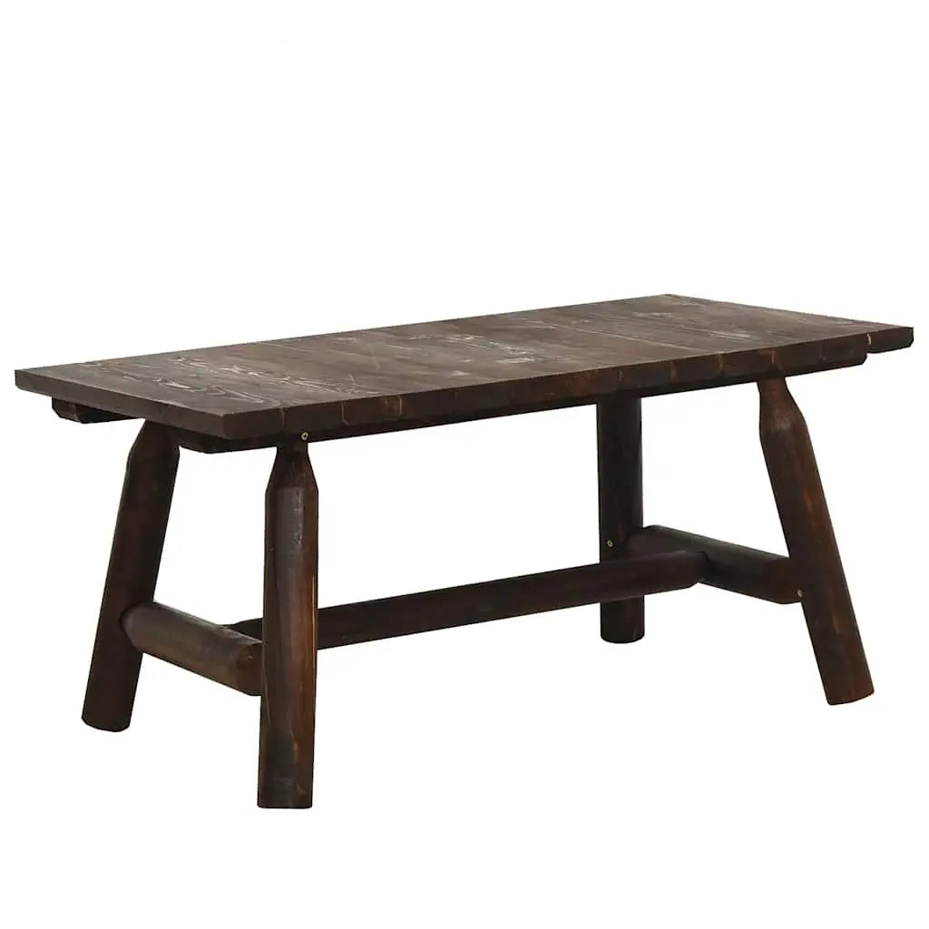 Outdoor Coffee Table Brown Solid Spruce Wood Patio Garden Furniture 90 x 50 x 41 cm