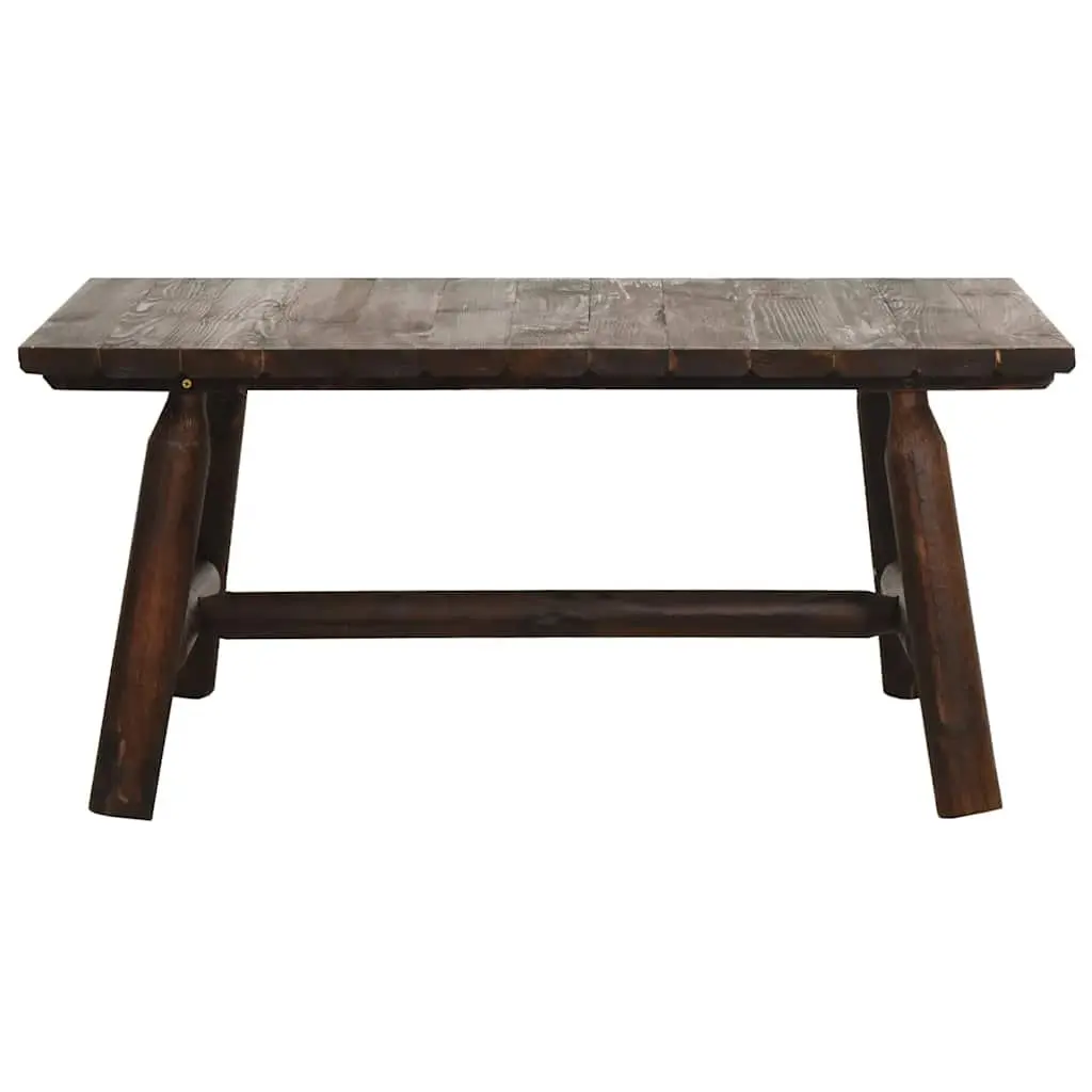 Outdoor Coffee Table Brown Solid Spruce Wood Patio Garden Furniture 90 x 50 x 41 cm