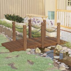 Solid Wood Garden Bridge: Practical and Stylish