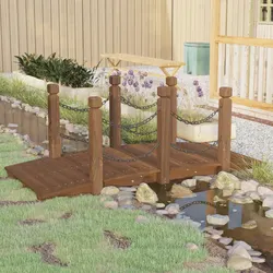 Solid Wood Garden Bridge: Practical and Stylish