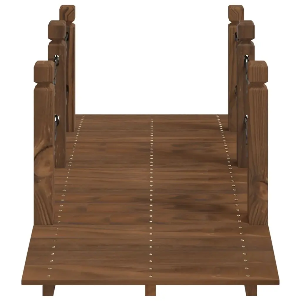 Garden Bridge Solid Wood Spruce Outdoor Structure 150 x 67 x 56 cm Brown