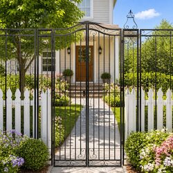 Durable Ornamental Garden Gate with Secure Design