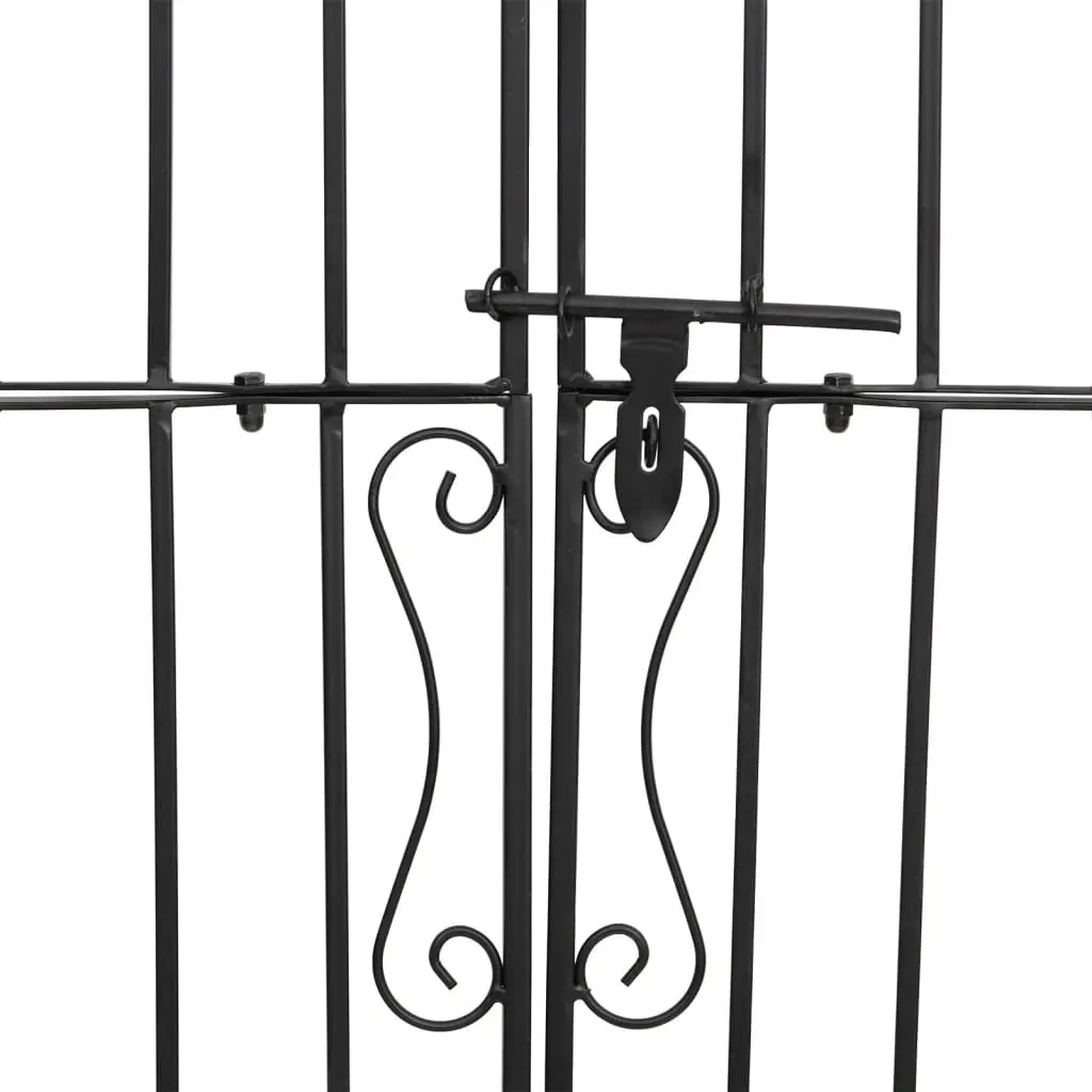 Garden Gate Ornamental Entryway 121x200cm Black Wrought Iron