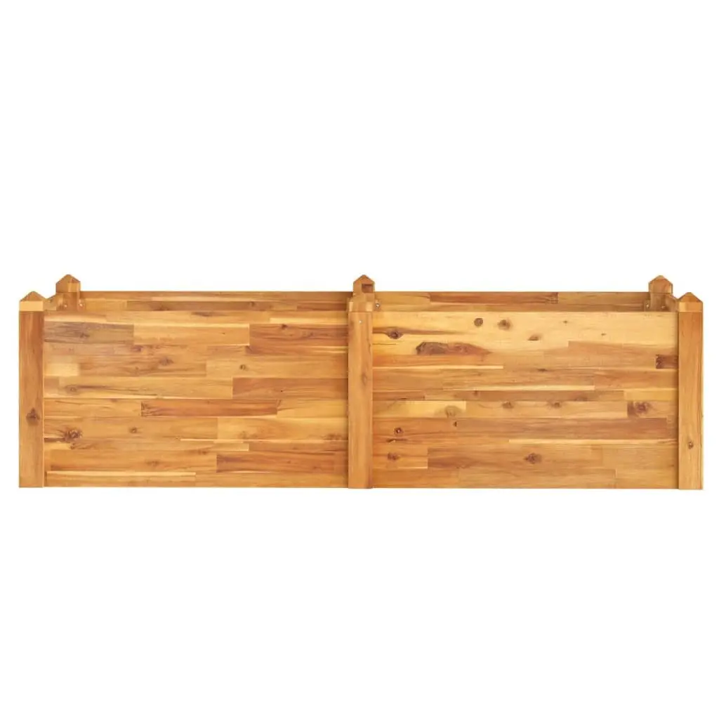 Wooden Raised Bed Planter Box Acacia Stackable for Flowers Vegetables Herbs 160x60x44cm Brown