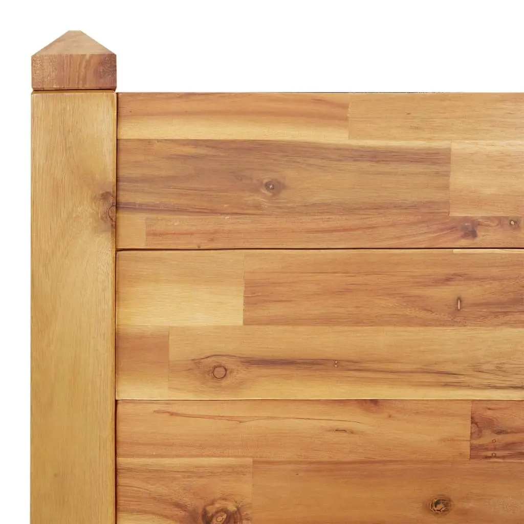 Wooden Raised Bed Planter Box Acacia Stackable for Flowers Vegetables Herbs 160x60x44cm Brown
