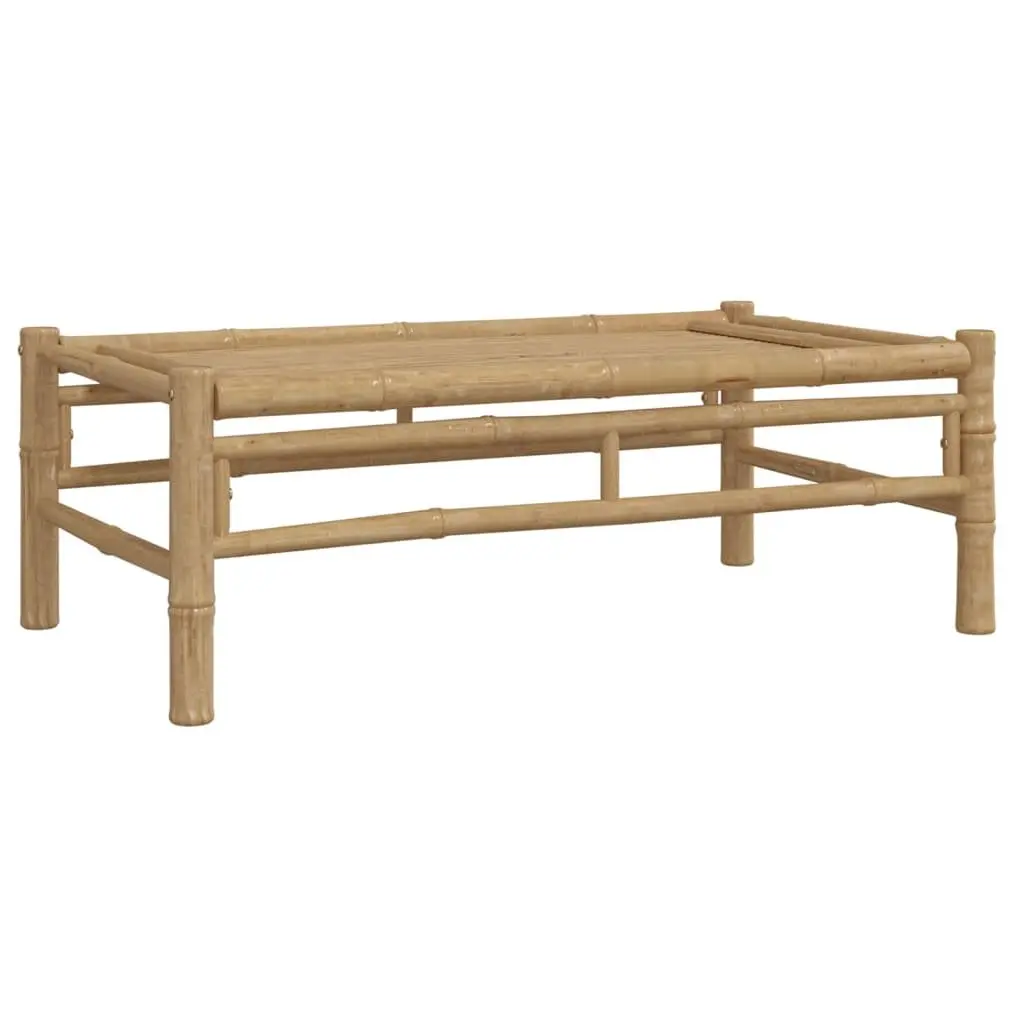 Outdoor Garden Lounge Set 2 Piece Bamboo Sofa with Cushions Cream