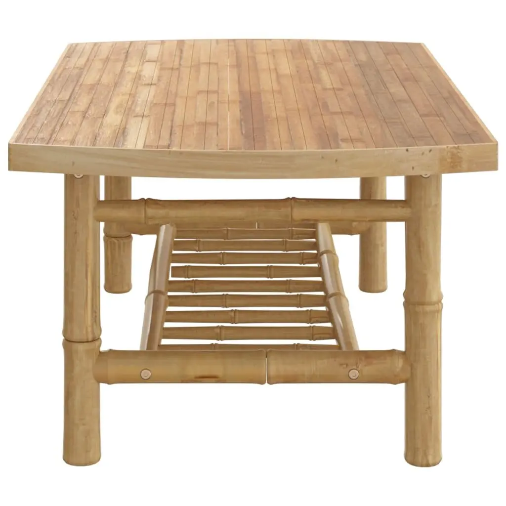 Garden Coffee Table Outdoor Bamboo 90x55x37 cm Brown