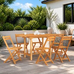 Reliable Teak Wood Garden Table 110-160x80x75cm for Outdoor Dining