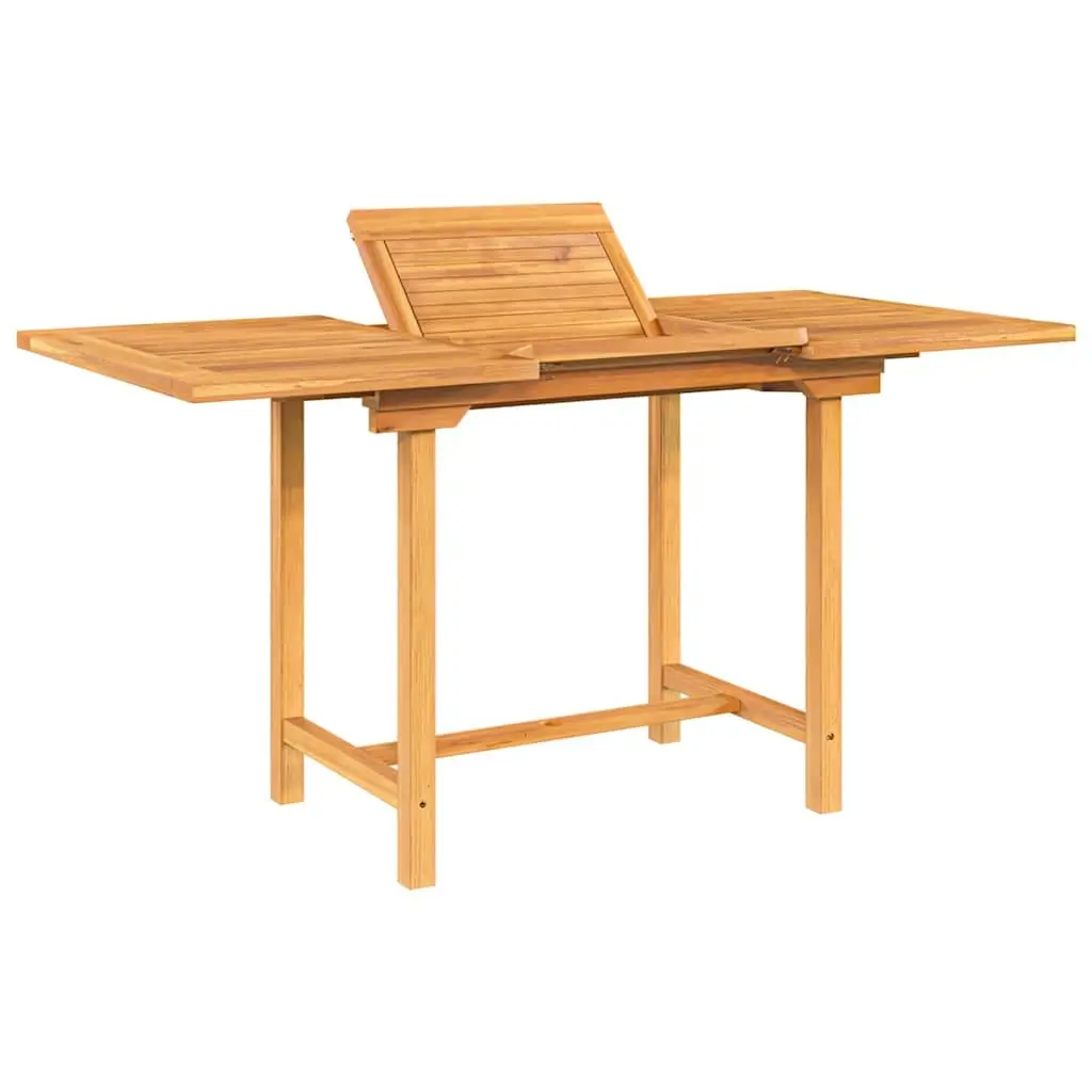 Extending Garden Table Outdoor Dining 110160x80x75cm Brown