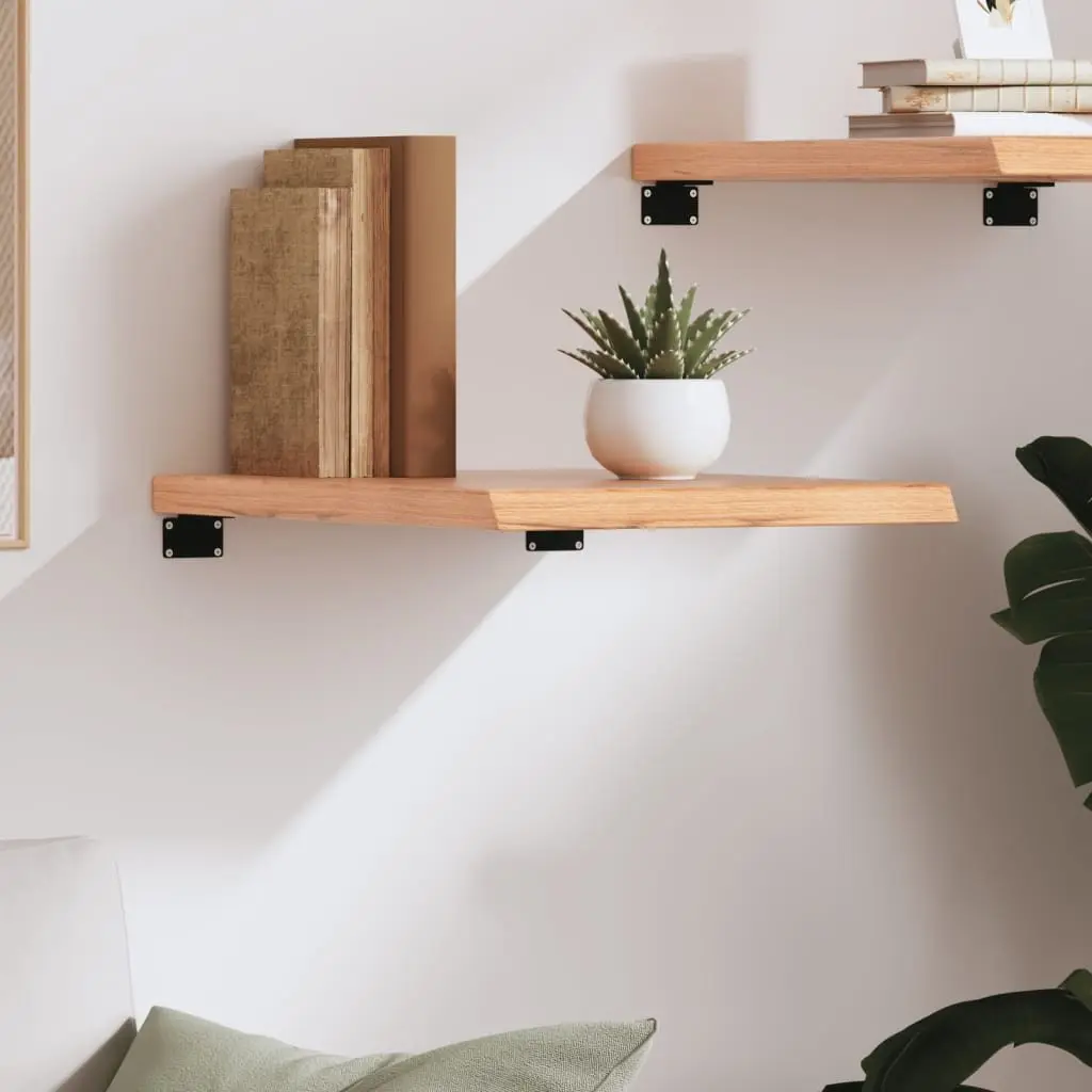 Wall Shelf Rustic Storage Solid Wood 40 x 60 cm Light Brown
