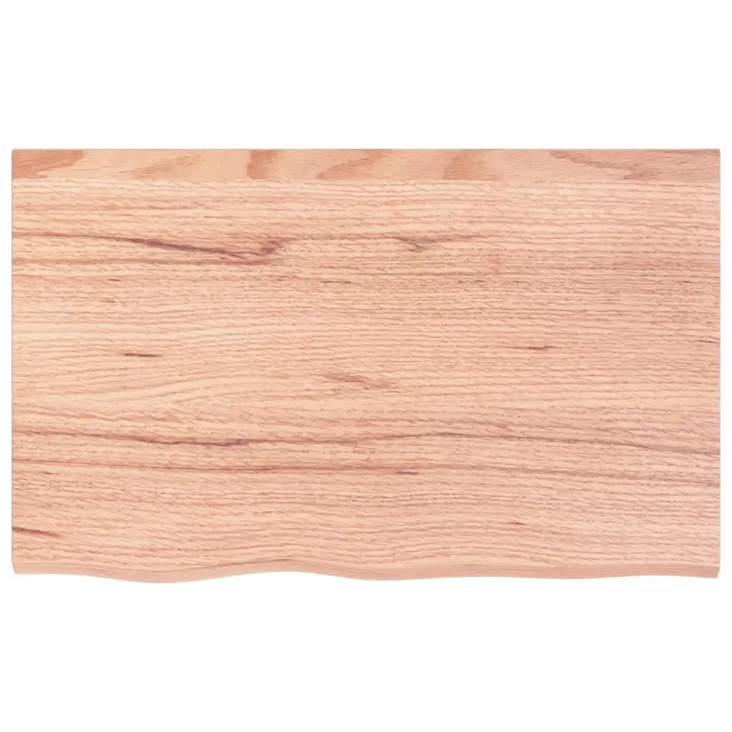 Wall Shelf Light Brown Rustic Solid Oak Wood 80x50cm Storage Ledge
