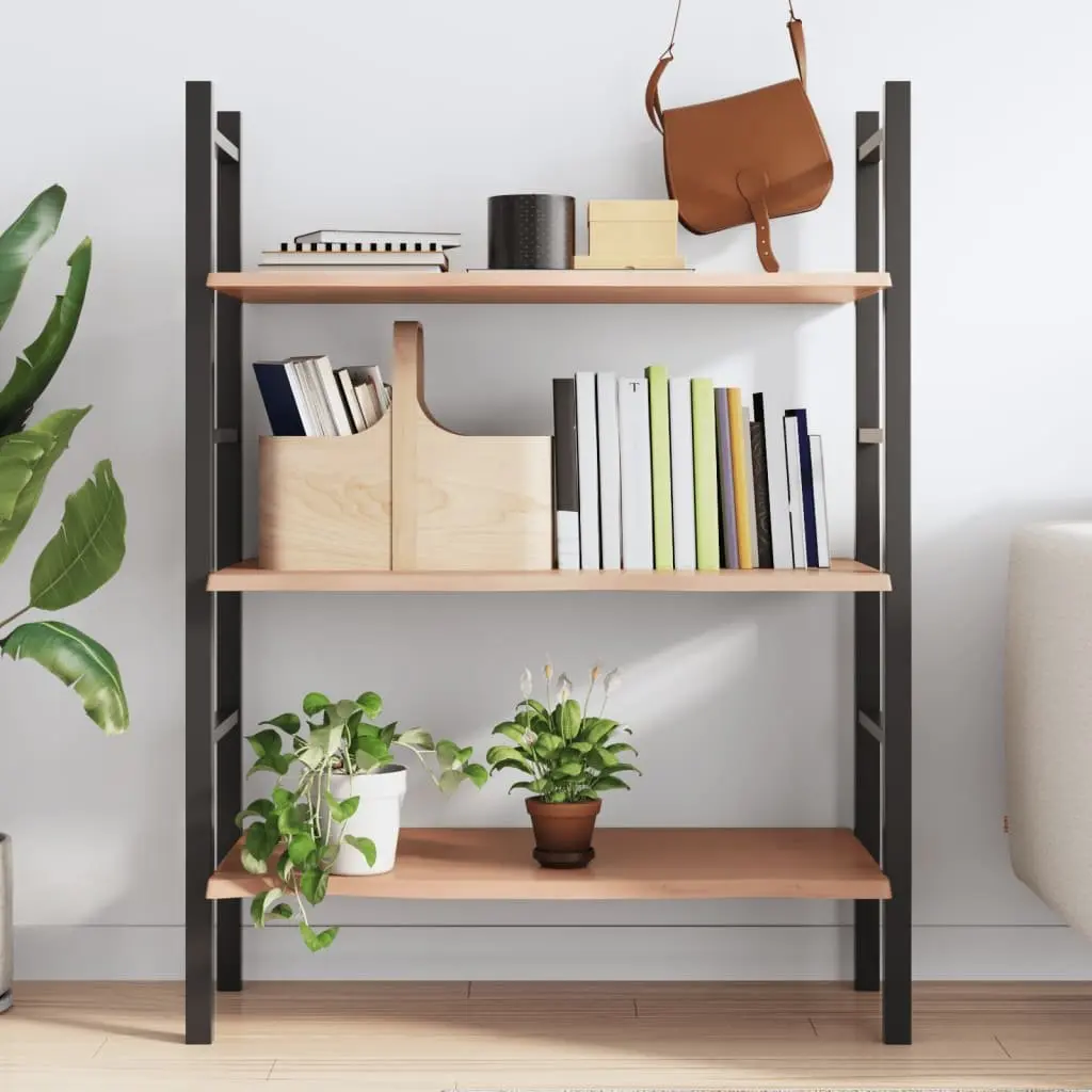 Wall Shelf Rustic Storage 80x60x2cm Light Brown Solid Oak Wood