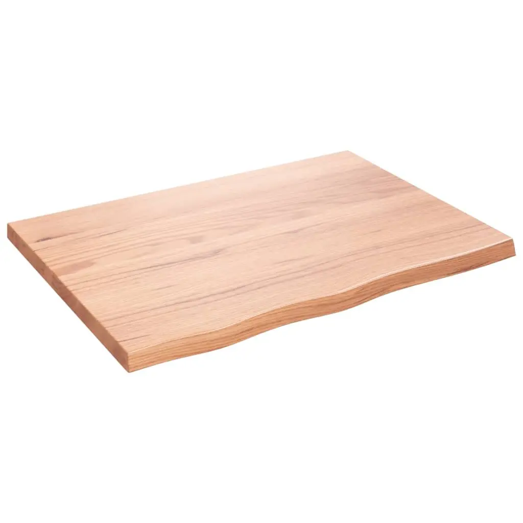 Wall Shelf Rustic Brown Solid Oak Wood 80x60cm Floating Storage Ledge