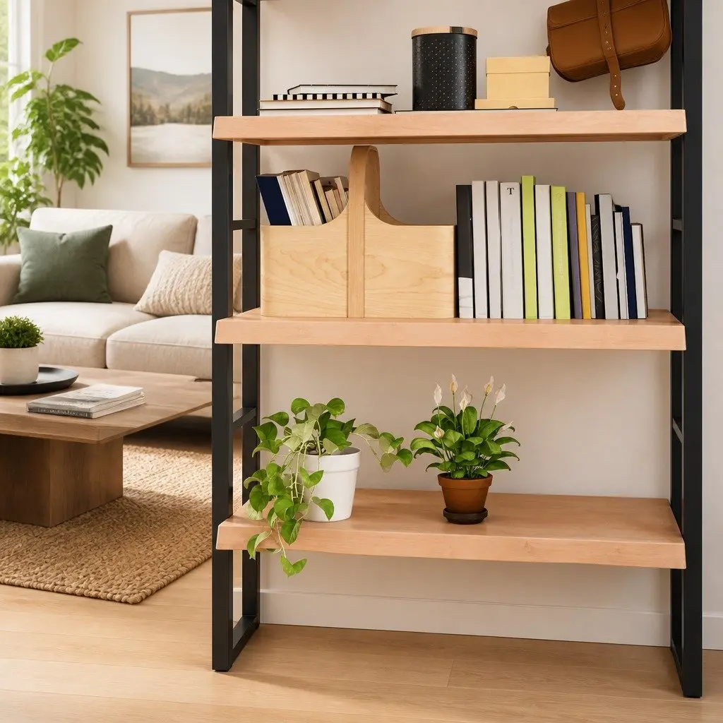Wall Shelf Oak Solid Wood Light Brown 80x60cm Rustic Storage Floating Ledge