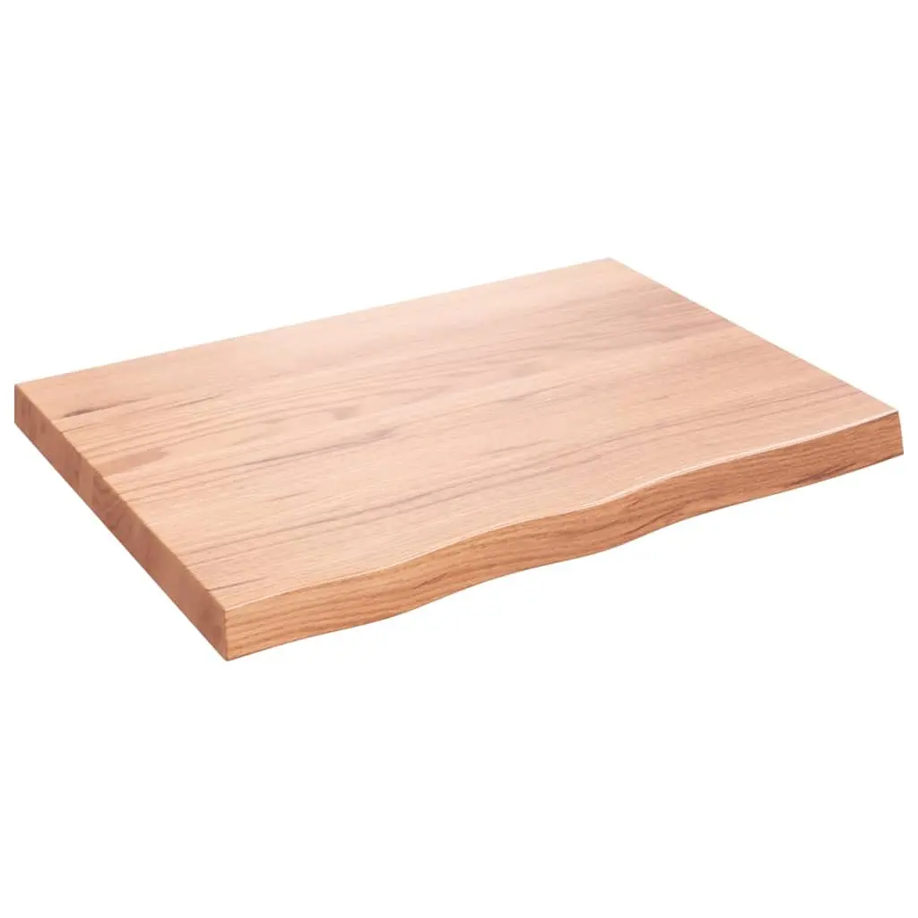 Wall Shelf Oak Solid Wood Light Brown 80x60cm Rustic Storage Floating Ledge