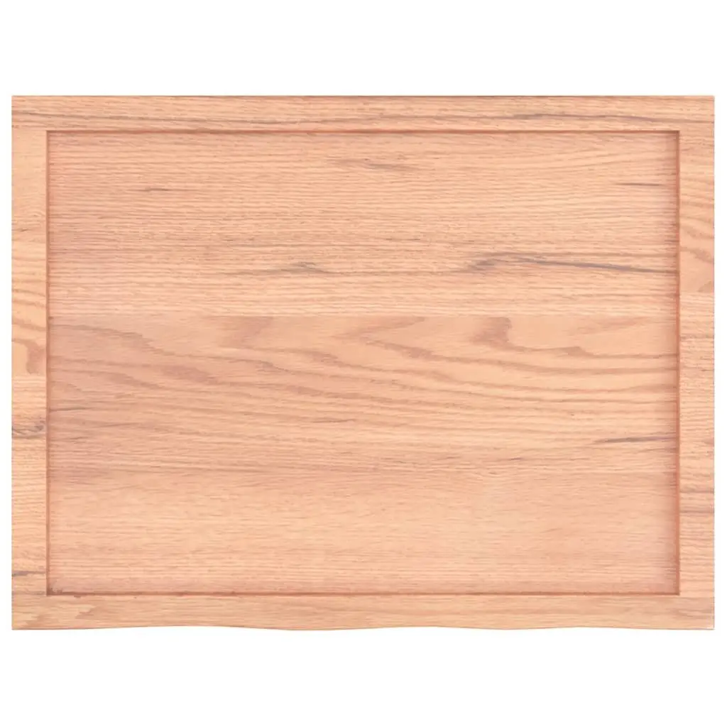 Wall Shelf Oak Solid Wood Light Brown 80x60cm Rustic Storage Floating Ledge