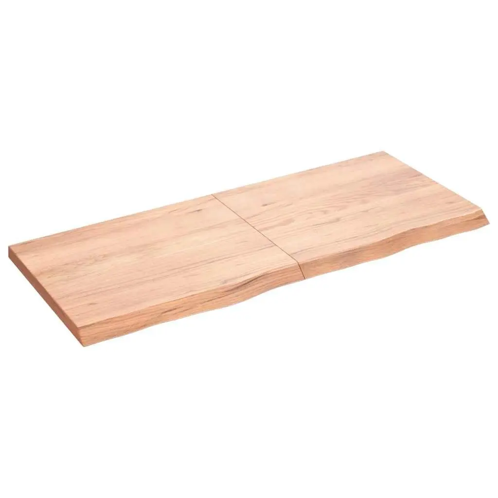 Wall Shelf Solid Oak Wood Brown Rustic Floating Storage Folding Design 120x50cm