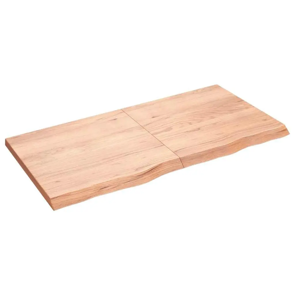 Wall Shelf Rustic Storage 120x60cm Light Brown Solid Oak Wood