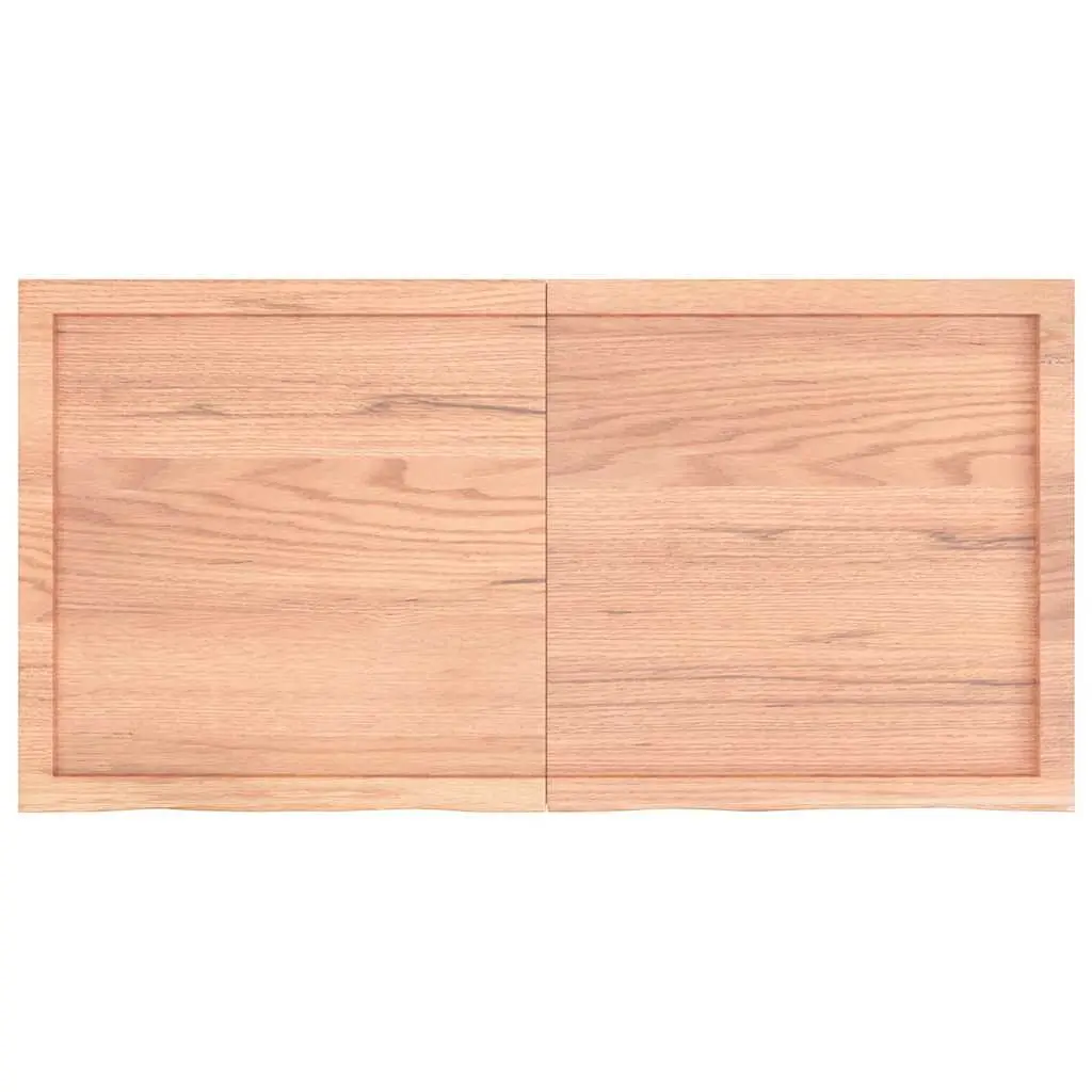 Wall Shelf Rustic Storage 120x60cm Light Brown Solid Oak Wood